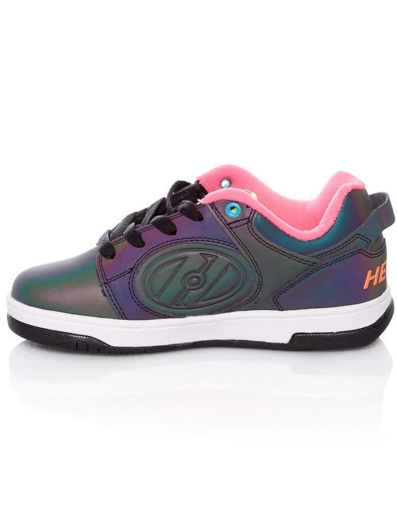 HEELYS Kids Voyager Shoes, Black Reflective/Neon Yellow/Neon Pink, 5 Big Kid US - Image 3